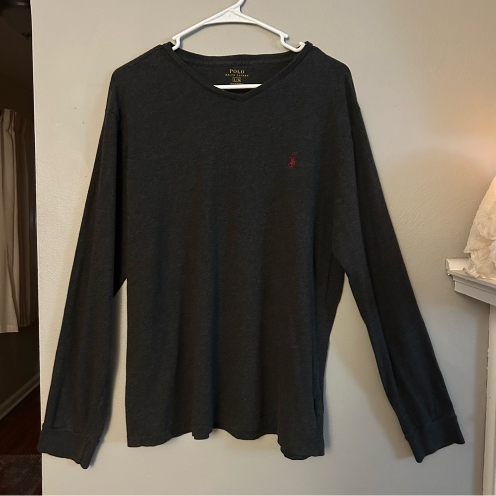Polo by Ralph Lauren Men's Dark Gray Long Sleeve Shirt